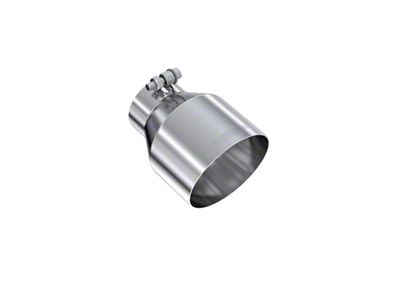 MBRP Angled Cut Round Exhaust Tip; 5-Inch; Polished (Fits 3-Inch Tailpipe)