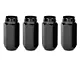 McGard Black Cone Seat Style Lug Nut Kit; 14mm x 1.5; Set of 4 (99-24 Silverado 1500)