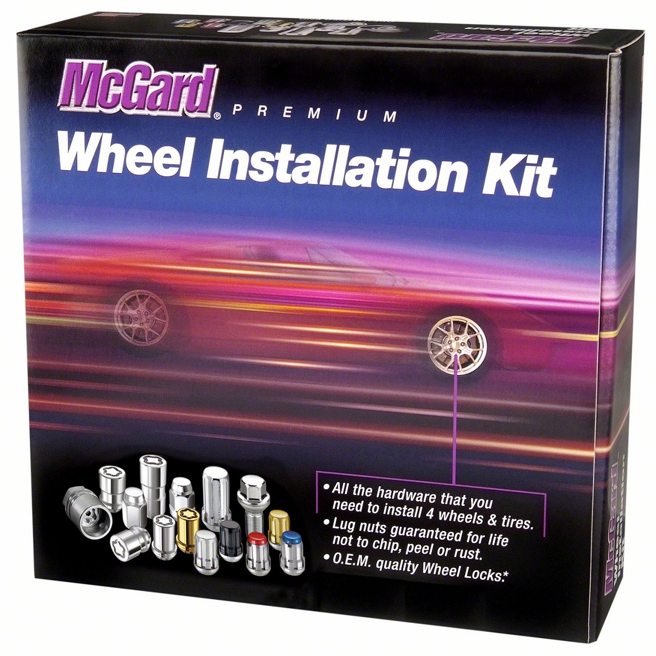 McGard Colorado Black Wheel Installation Lug Nut Kit; 14mm x 1.5