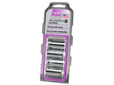McGard Chrome Spline Drive Lug Nut Kit; 14mm x 1.5; Set of 4 (15-25 F-150)