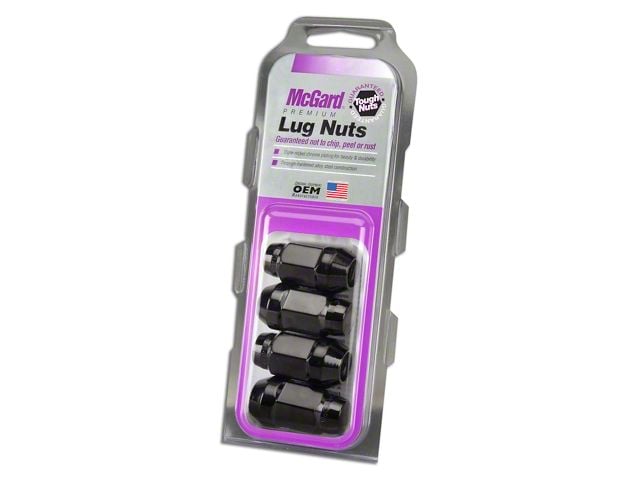 McGard Black Bulge Cone Seat Style Lug Nut Kit; 14mm x 1.5; Set of 4 (07-24 Silverado 2500 HD)