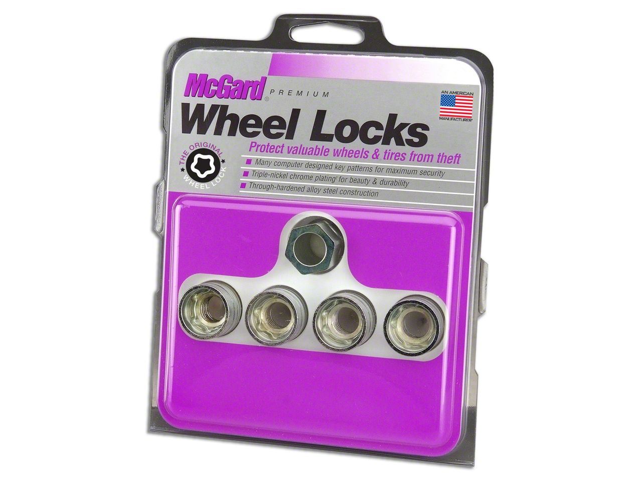 thumbnail image 2 of McGard 24019 Cone Seat Wheel Locks - M14 X 1.5 Thread, Set Of 4 Silver Security Lugs 2 of 10