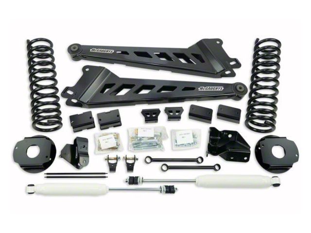 McGaughys Suspension 4-Inch Premium Radius Arm Suspension Lift Kit with Shocks (19-24 4WD RAM 2500 w/ Air Ride)