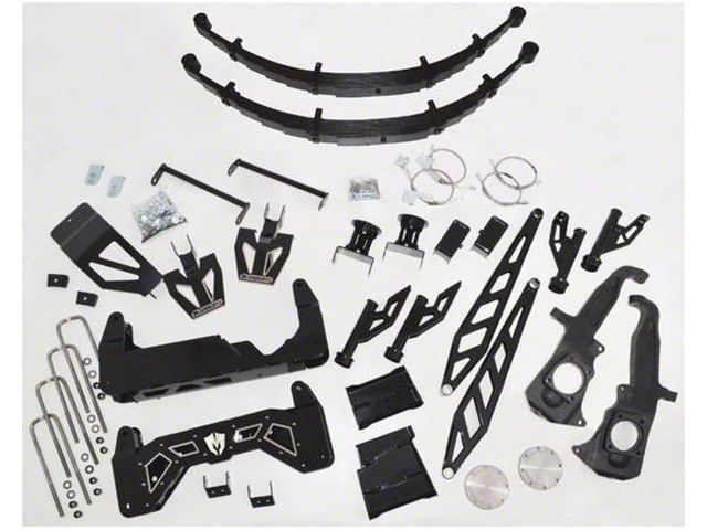 McGaughys Suspension 10 to 12-Inch Premium Suspension Lift Kit with Shocks; Black (11-19 Sierra 2500 HD)