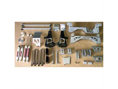 McGaughys Suspension 7 to 9-Inch Premium Suspension Lift Kit with Shocks; Silver (11-19 4WD 6.6L Duramax Silverado 2500 HD)