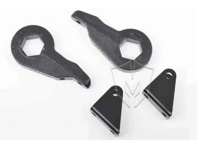 McGaughys-Suspension 2-Inch Front Leveling Torsion Keys with Shock Extenders (02-10 Silverado 3500 HD)