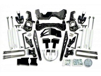 McGaughys Suspension 7 to 9-Inch Premium Suspension Lift Kit with Shocks; Black (20-24 Silverado 3500 HD)