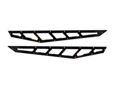 McGaughys-Suspension Billet Face Plates for Traction Bars; Black (02-19 Silverado 3500 HD)