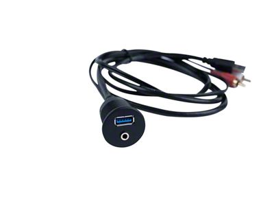 Memphis Audio Panel Mount USB and 3.5 Aux Port (Universal; Some Adaptation May Be Required)