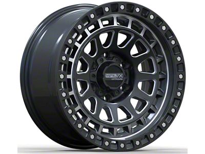 Metal FX Offroad Outlaw Satin Black Contrast Cut 6-Lug Wheel; 17x8.5; 0mm Offset (19-23 Ranger)