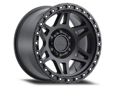 Method Race Wheels MR312 Matte Black with Gloss Black Lip 6-Lug Wheel; 17x8.5; 0mm Offset (04-08 F-150)