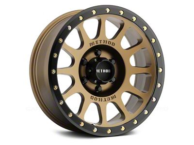 Method Race Wheels MR305 NV Bronze with Matte Black Lip 8-Lug Wheel; 18x9; 18mm Offset (11-16 F-250 Super Duty)