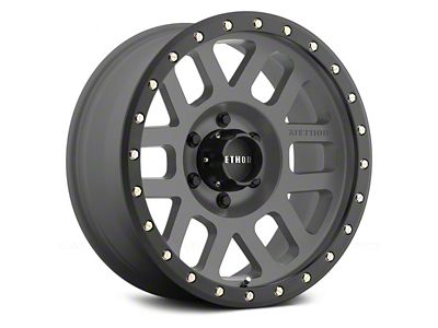Method Race Wheels MR309 Grid Titanium with Matte Black Lip 8-Lug Wheel; 18x9; 18mm Offset (11-16 F-250 Super Duty)