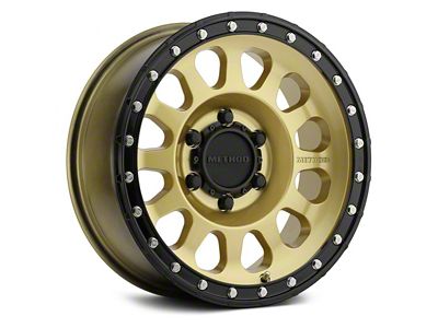Method Race Wheels MR315 Gold with Black Lip 8-Lug Wheel; 20x10; -18mm Offset (11-16 F-350 Super Duty SRW)