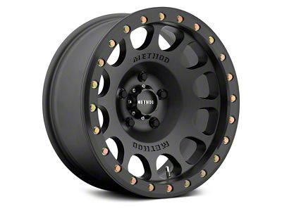 Method Race Wheels MR105 Beadlock Matte Black 6-Lug Wheel; 17x8.5; 0mm Offset (15-20 F-150)