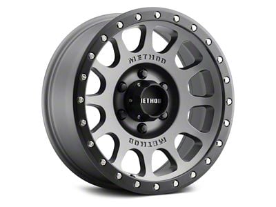 Method Race Wheels MR305 NV Titanium with Matte Black Lip 6-Lug Wheel; 17x8.5; 0mm Offset (15-20 F-150)