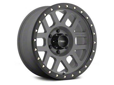 Method Race Wheels MR309 Grid Titanium with Matte Black Lip 6-Lug Wheel; 17x8.5; 0mm Offset (15-20 F-150)