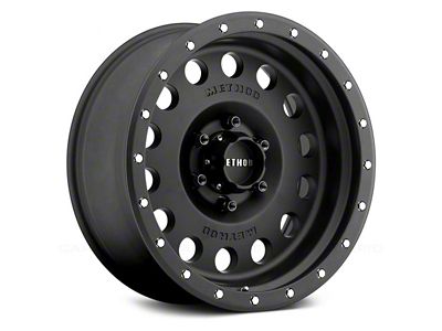 Method Race Wheels MR307 Hole Matte Black 6-Lug Wheel; 17x8.5; 0mm Offset (21-25 F-150)