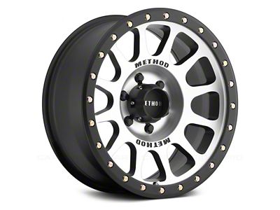 Method Race Wheels MR305 NV Machined with Matte Black Lip 6-Lug Wheel; 17x8.5; 25mm Offset (09-14 F-150)