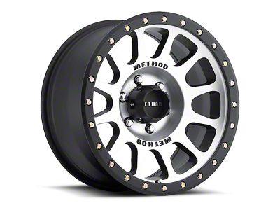 Method Race Wheels MR305 NV Matte Black Machined 6-Lug Wheel; 17x8.5; 0mm Offset (07-13 Sierra 1500)