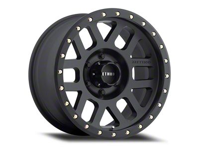 Method Race Wheels MR309 Grid Matte Black 6-Lug Wheel; 17x8.5; 0mm Offset (07-13 Sierra 1500)