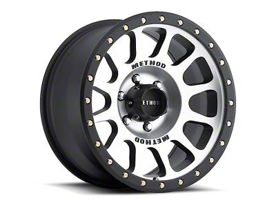 Method Race Wheels MR305 NV Matte Black Machined 6-Lug Wheel; 17x8.5; 0mm Offset (14-18 Silverado 1500)