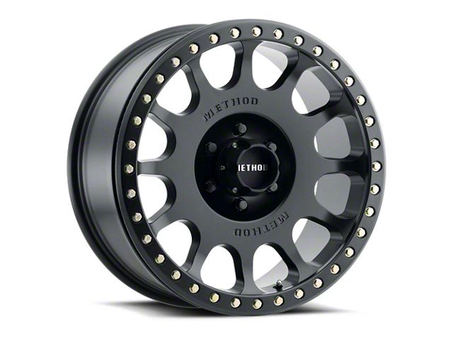 Method Race Wheels MR105 Beadlock Matte Black 6-Lug Wheel; 17x8.5; 0mm Offset (19-24 Sierra 1500)