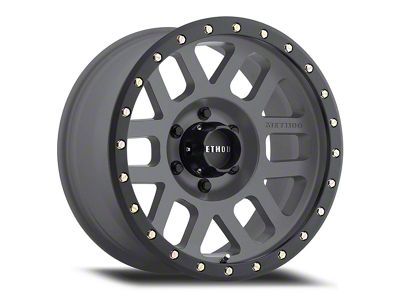 Method Race Wheels MR309 Grid Titanium 6-Lug Wheel; 17x8.5; 0mm Offset (19-24 Sierra 1500)