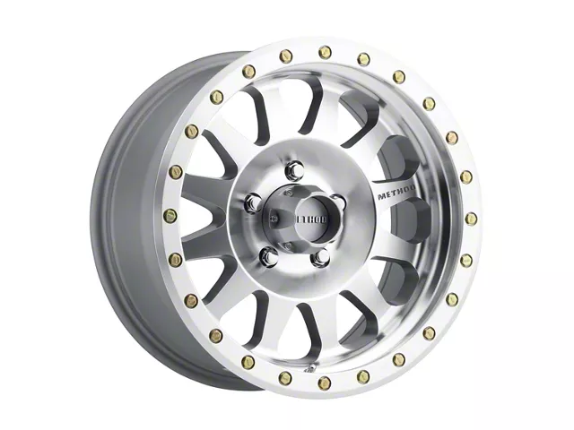 Method Race Wheels MR304 Double Standard Machined 5-Lug Wheel; 17x8.5; 0mm Offset (09-18 RAM 1500)