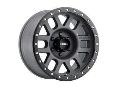 Method Race Wheels MR309 Grid Titanium 6-Lug Wheel; 18x9; 0mm Offset (19-24 Sierra 1500)