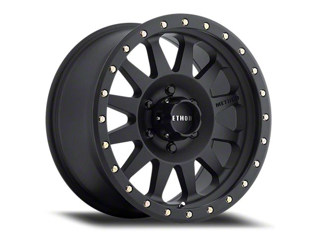 Method Race Wheels MR304 Double Standard Matte Black 6-Lug Wheel; 17x8.5; 0mm Offset (14-18 Sierra 1500)