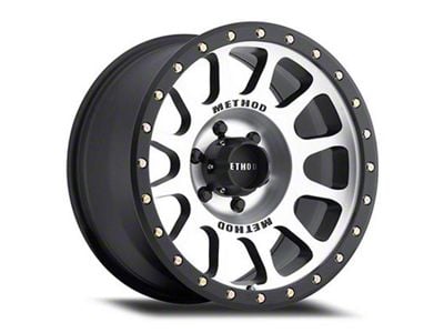 Method Race Wheels MR305 NV Machined with Matte Black Lip 8-Lug Wheel; 17x8.5; 0mm Offset (03-09 RAM 3500 SRW)