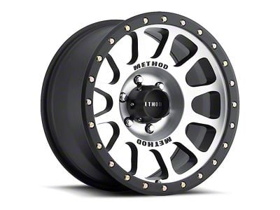 Method Race Wheels MR305 NV Machined with Matte Black Lip 6-Lug Wheel; 18x9; 0mm Offset (07-13 Sierra 1500)