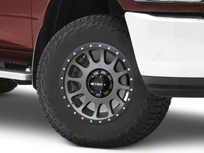 Method Race Wheels MR305 NV Titanium with Matte Black Lip 8-Lug Wheel; 18x9; 18mm Offset (10-18 RAM 3500 SRW)