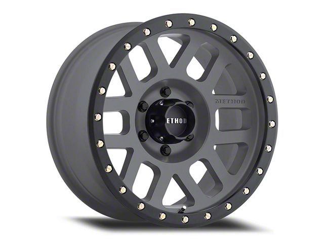 Method Race Wheels MR309 Grid Titanium 6-Lug Wheel; 18x9; 18mm Offset (14-18 Silverado 1500)