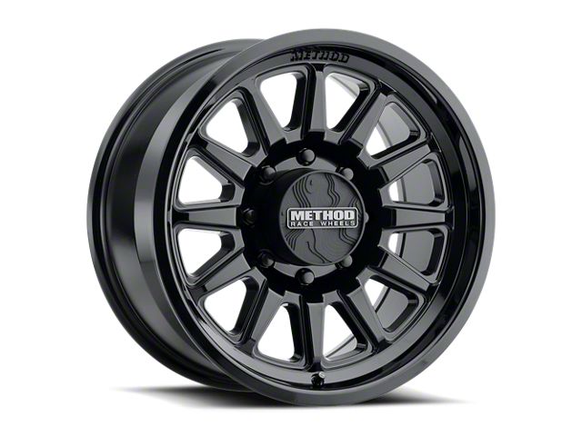 12in Method Rims Method Race Wheels Sierra 2500 MR323 Gloss Black 8-Lug Wheel; 18x9 ...