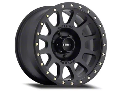 Method Race Wheels MR305 NV Matte Black with Gloss Black Lip 8-Lug Wheel; 20x9; 18mm Offset (17-22 F-350 Super Duty SRW)