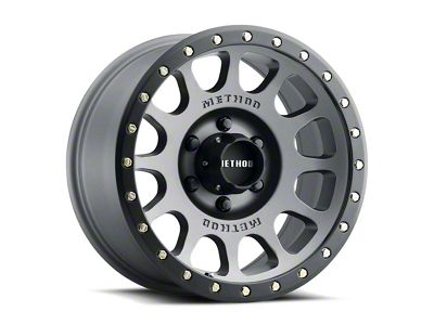 Method Race Wheels MR305 NV Titanium with Matte Black Lip 6-Lug Wheel; 17x8.5; 0mm Offset (19-23 Ranger)