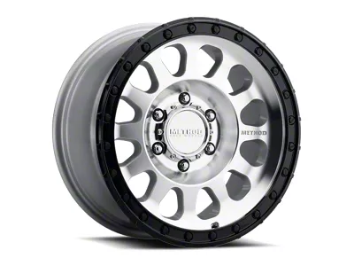 Method Race Wheels MR315 Machined with Gloss Black Lip 6-Lug Wheel; 17x9; -12mm Offset (19-23 Ranger)
