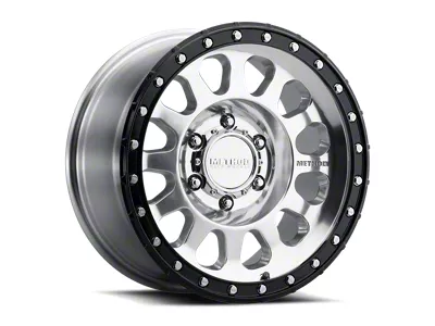 Method Race Wheels MR315 Polished with Gloss Black Lip 6-Lug Wheel; 17x8.5; 0mm Offset (19-23 Ranger)