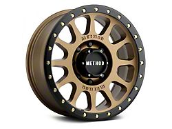 Method Race Wheels MR305 NV HD Bronze with Matte Black Lip 8-Lug Wheel; 18x9; 18mm Offset (23-26 F-250 Super Duty)