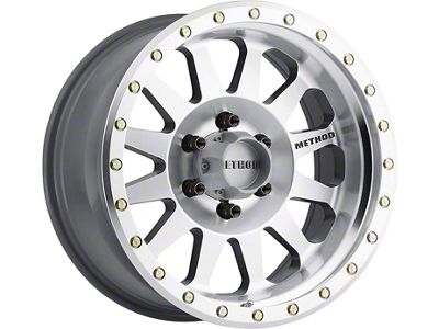 Method Race Wheels MR304 Double Standard Machined 6-Lug Wheel; 17x8.5; 0mm Offset (2024 Ranger)