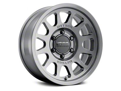 Method Race Wheels MR703 Bead Grip Gloss Titanium 6-Lug Wheel; 17x9; -12mm Offset (99-06 Sierra 1500)