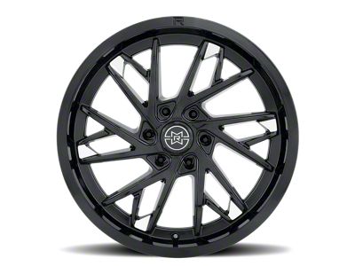 Method Race Wheels MR801 Gloss Black Milled 6-Lug Wheel; 22x9; 20mm Offset (99-06 Sierra 1500)