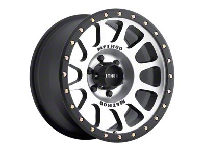 Method Race Wheels MR305 NV Machined with Matte Black Lip 5-Lug Wheel; 17x8.5; 25mm Offset (15-22 Canyon)