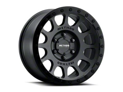 Method Race Wheels MR305 NV Matte Black with Gloss Black Lip 6-Lug Wheel; 17x8.5; 0mm Offset (23-25 Canyon)