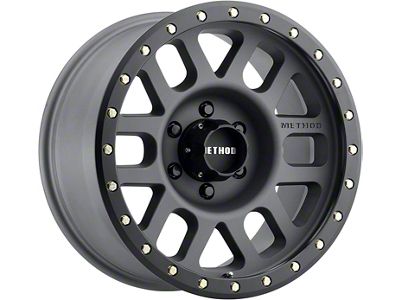 Method Race Wheels MR309 Grid Titanium 6-Lug Wheel; 17x8.5; 0mm Offset (23-24 Canyon)