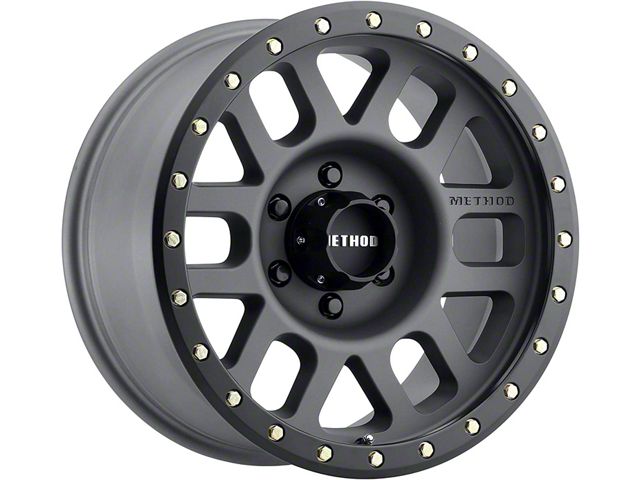 Method Race Wheels Canyon MR309 Grid Titanium 6-Lug Wheel; 18x9; 18mm ...