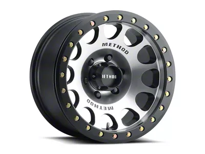 Method Race Wheels MR105 Beadlock Machined with Matte Black Ring 6-Lug Wheel; 17x9; -38mm Offset (23-25 Colorado)