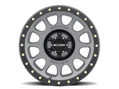 Method Race Wheels MR305 NV Titanium with Matte Black Lip 6-Lug Wheel; 18x9; 18mm Offset (23-25 Colorado)